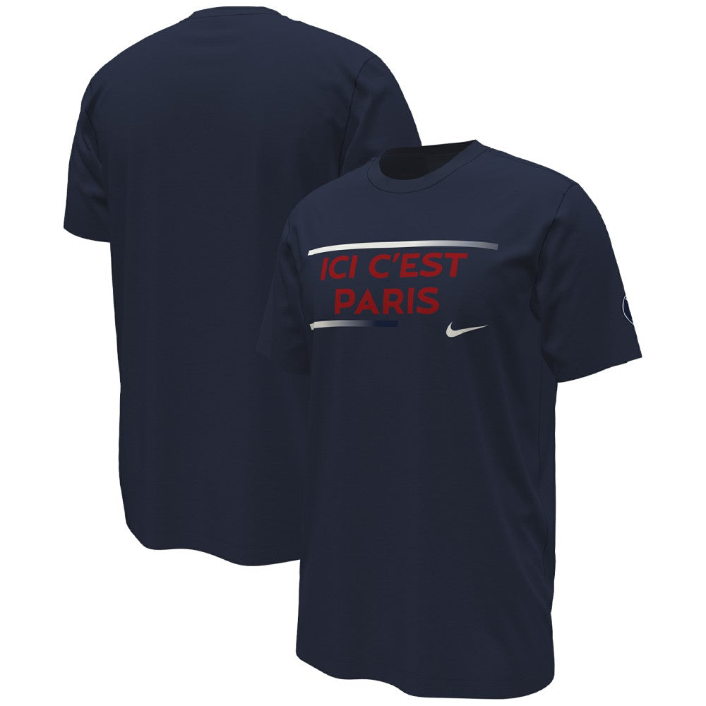Nike Paris Saint-Germain Verbiage T-Shirts - Navy