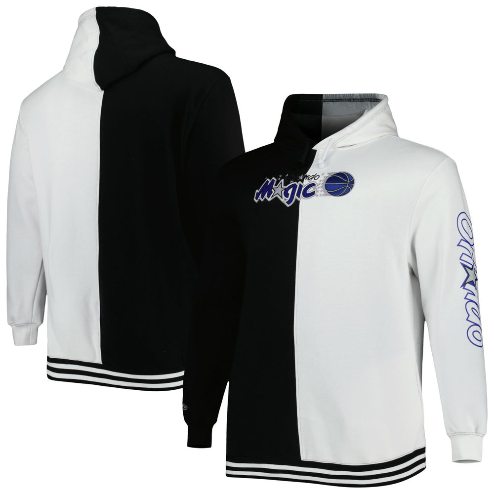 Mitchell & Ness - Orlando Magic Hardwood Classics Big & Tall Hardwood Classics Split Pullover Hoodie - Black/White