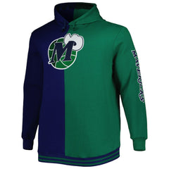 Mitchell & Ness - Dallas Mavericks Hardwood Classics Big & Tall Hardwood Classics Split Pullover Hoodie - Navy/Green