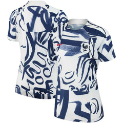 Nike France Women's National Team Women's 2023 Pre-Match Top - White