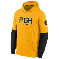 Pittsburgh Pirates Nike Youth City Connect Therma Performance Pullover Hoodie On Sale