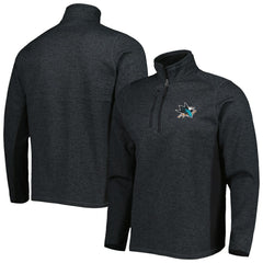 San Jose Sharks - Antigua Course Quarter-Zip Jacket Heathered Black