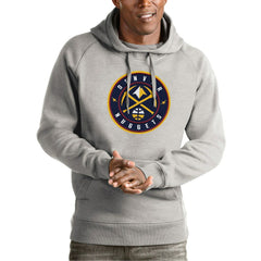 NBA - Denver Nuggets Antigua Team Logo Victory Pullover Hoodie - Heather Gray