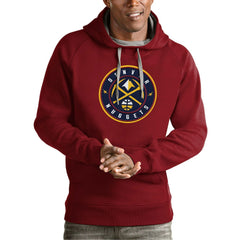 NBA - Denver Nuggets Antigua Team Logo Victory Pullover Hoodie - Red