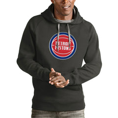 NBA - Detroit Pistons Antigua Team Logo Victory Pullover Hoodie - Charcoal