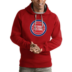 NBA - Detroit Pistons Antigua Team Logo Victory Pullover Hoodie - Red