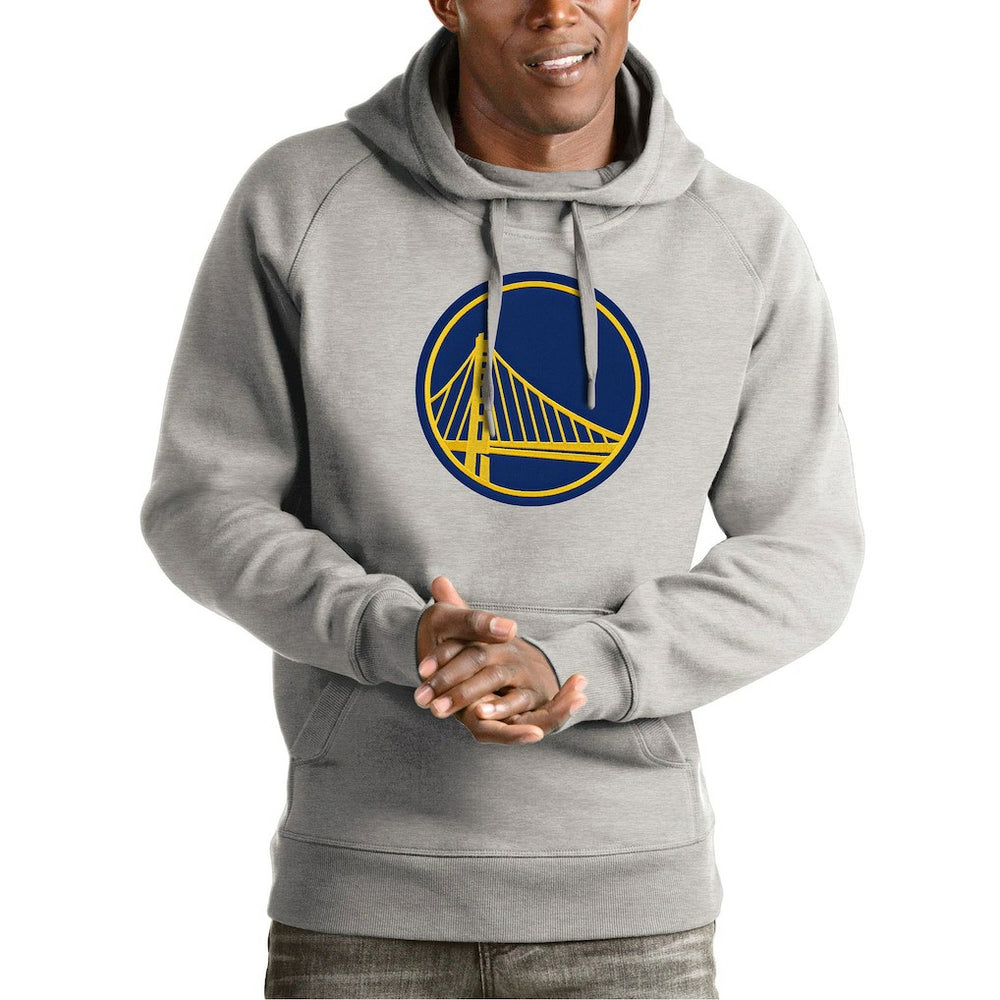 NBA - Golden State Warriors Antigua Team Logo Victory Pullover Hoodie - Heather Gray
