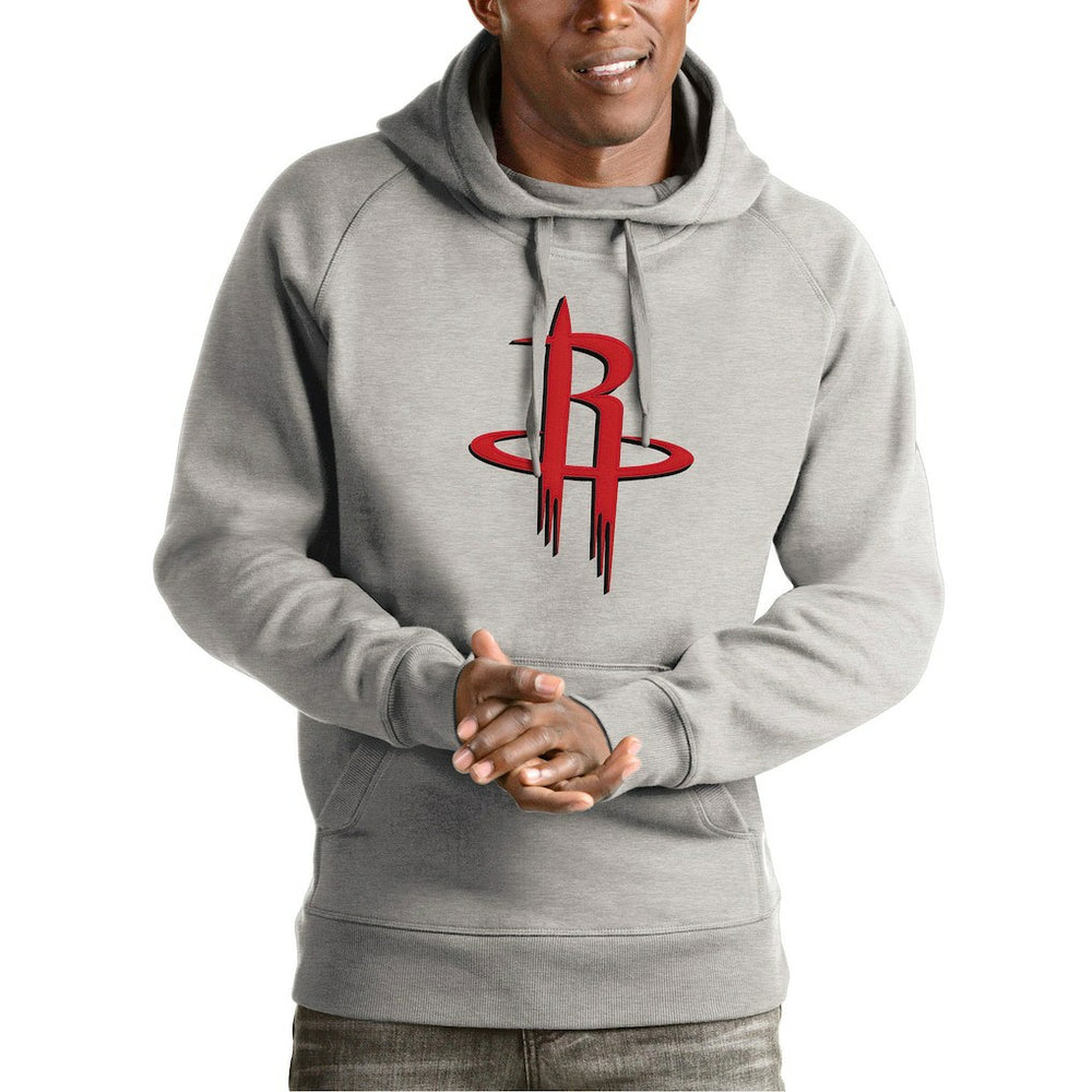 NBA - Houston Rockets Antigua Team Logo Victory Pullover Hoodie - Heather Gray