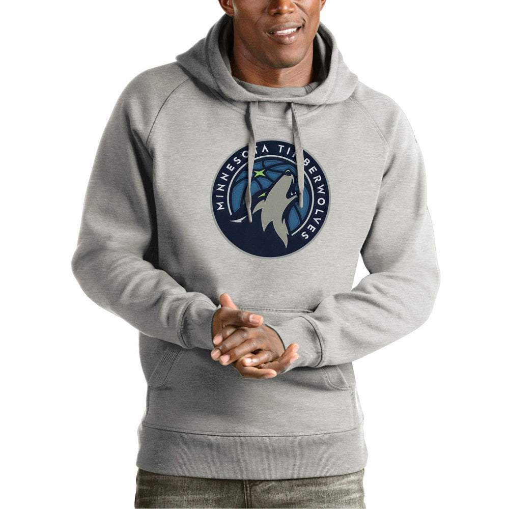 NBA - Minnesota Timberwolves Antigua Team Logo Victory Pullover Hoodie - Heather Gray