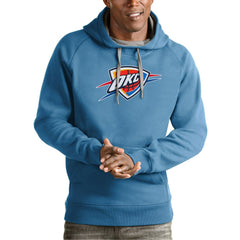 NBA - Oklahoma City Thunder Antigua Team Logo Victory Pullover Hoodie - Light Blue