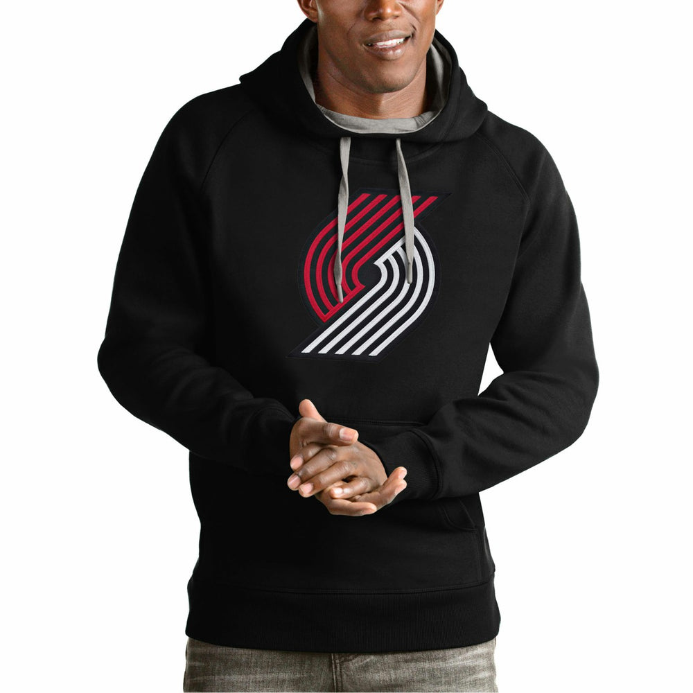 NBA - Portland Trail Blazers Antigua Team Logo Victory Pullover Hoodie - Black