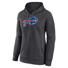 Buffalo Bills Women's Primary Logo Pullover Hoodie Charcoal - NFL