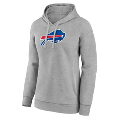 Buffalo Bills Women's Primary Logo Pullover Hoodie Gray - NFL
