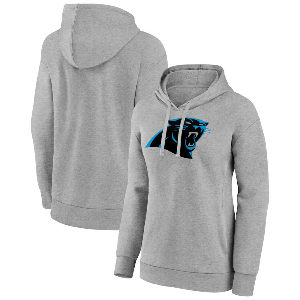 Carolina Panthers Women's Primary Logo Pullover Hoodie Gray - NFL