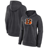 Cincinnati Bengals Women's Primary Logo Pullover Hoodie Charcoal - NFL