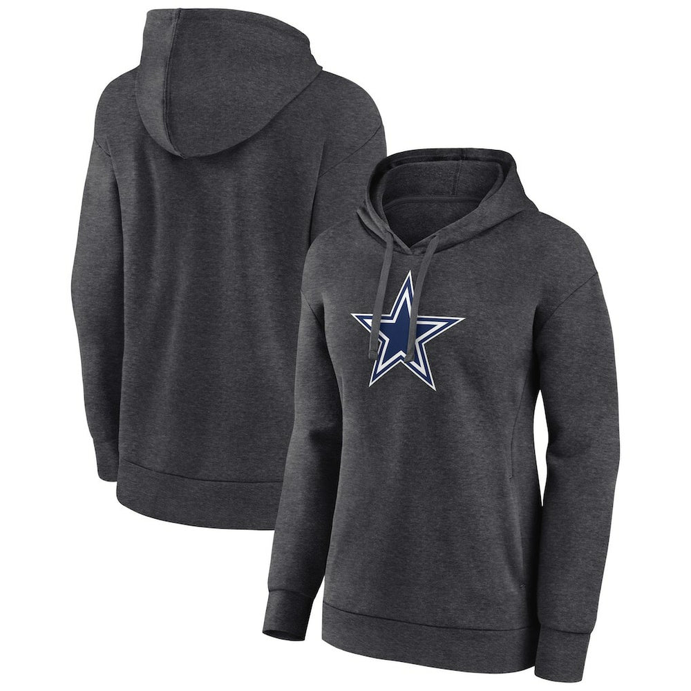 Dallas Cowboys Women's Primary Logo Pullover Hoodie Charcoal - NFL