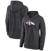 Denver Broncos Women's Primary Logo Pullover Hoodie Charcoal - NFL