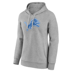 Detroit Lions Women's Primary Logo Pullover Hoodie Gray - NFL
