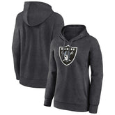 Las Vegas Raiders Women's Primary Logo Pullover Hoodie Charcoal - NFL