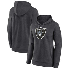 Las Vegas Raiders Women's Primary Logo Pullover Hoodie Charcoal - NFL