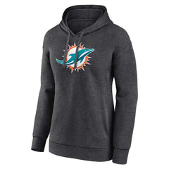 Miami Dolphins Women's Primary Logo Pullover Hoodie Charcoal - NFL