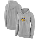 Minnesota Vikings Women's Primary Logo Pullover Hoodie Gray - NFL