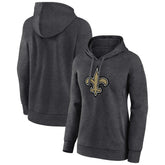 New Orleans Saints Women's Primary Logo Pullover Hoodie Charcoal - NFL