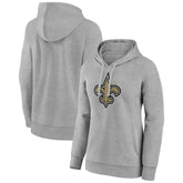 New Orleans Saints Women's Primary Logo Pullover Hoodie Gray - NFL