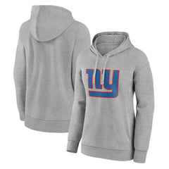 New York Giants Women's Primary Logo Pullover Hoodie Gray - NFL