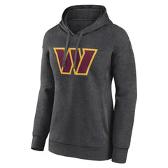 Washington Commanders Women's Primary Logo Pullover Hoodie Charcoal - NFL
