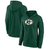 Green Bay Packers Women's Primary Logo Pullover Hoodie Green - NFL