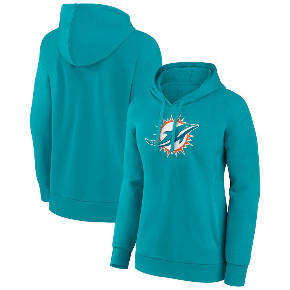 Miami Dolphins Women's Primary Logo Pullover Hoodie Aqua - NFL