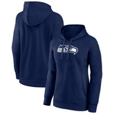 Seattle Seahawks Women's Primary Logo Pullover Hoodie College Navy - NFL