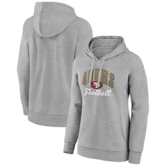 San Francisco 49ers Women's Victory Script Pullover Hoodie Gray - NFL