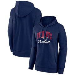 New England Patriots Women's Victory Script Pullover Hoodie Navy - NFL