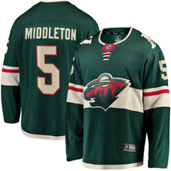 Jake Middleton Minnesota Wild - Fanatics Home Breakaway Player Jersey Green