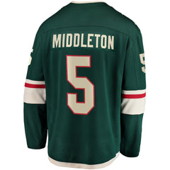 Jake Middleton Minnesota Wild - Fanatics Home Breakaway Player Jersey Green