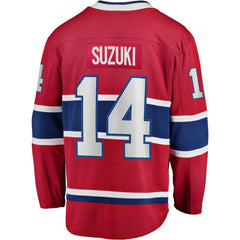 Nick Suzuki Montreal Canadiens - Fanatics Home Captain Patch Breakaway Player Jersey Red