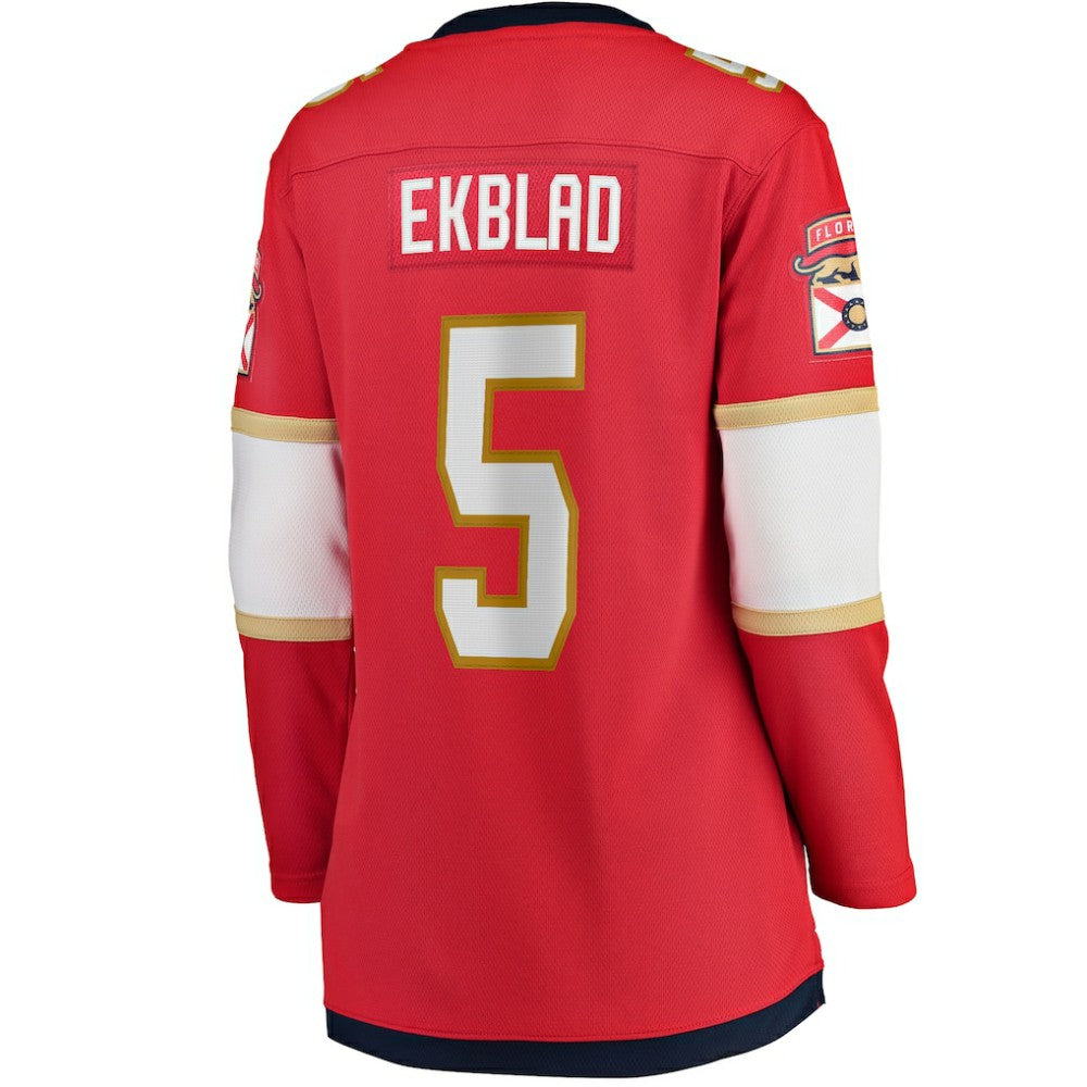 Aaron Ekblad Florida Panthers Fanatics Women's Home Team Breakaway Player Jersey - Red | NHL Jerseys
