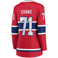 Jake Evans Montreal Canadiens - Fanatics Women's Home Breakaway Player Jersey Red