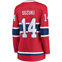 Nick Suzuki Montreal Canadiens - Fanatics Women's Home Captain Patch Breakaway Player Jersey Red