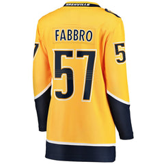 Dante Fabbro Nashville Predators - Fanatics Women's Home Breakaway Player Jersey Gold