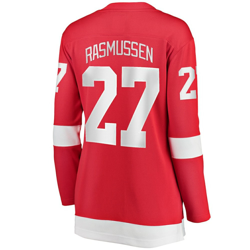 Michael Rasmussen Detroit Red Wings Fanatics Women's Home Breakaway Player Jersey - Red | NHL Jerseys