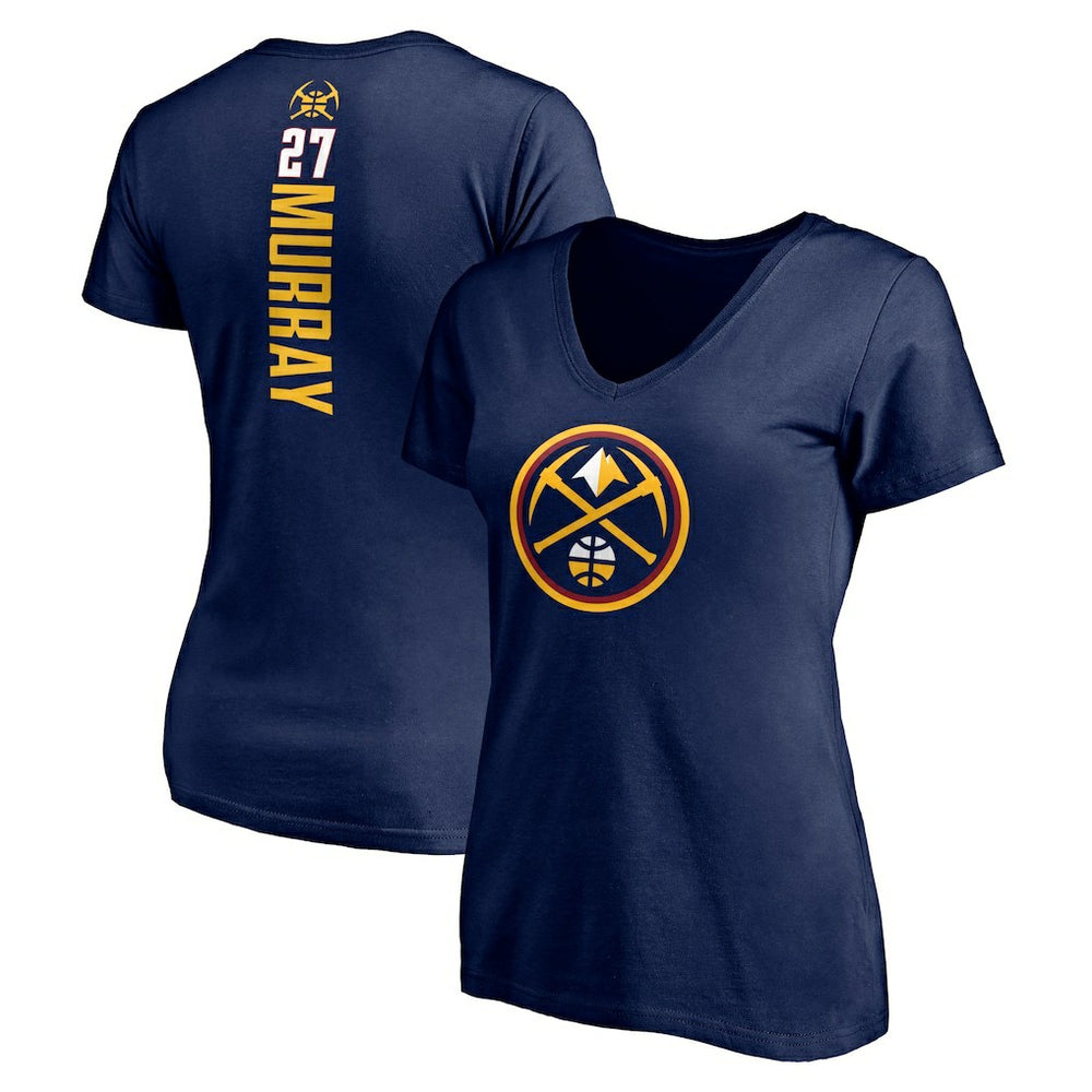 NBA - Jamal Murray Denver Nuggets Women's Playmaker Name & Number V-Neck T-Shirt - Navy