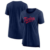 Minnesota Twins Women's Official Wordmark Tri-Blend T-Shirt On Sale
