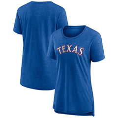 Texas Rangers Women's Official Wordmark Tri-Blend T-Shirt Near Me