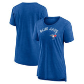 Toronto Blue Jays Women's Official Wordmark Tri-Blend T-Shirt Clearance