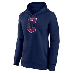 Cleveland Guardians Women's Distressed Team Pullover Hoodie Lifestyle