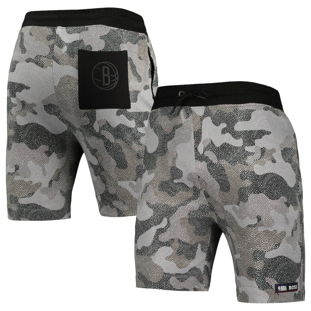 NBA - Brooklyn Nets NBA x Hugo Boss Slam Camo Shorts - Black