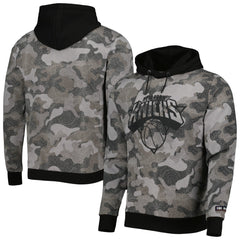 NBA - New York Knicks Hugo Boss Camo Pullover Hoodie - Black